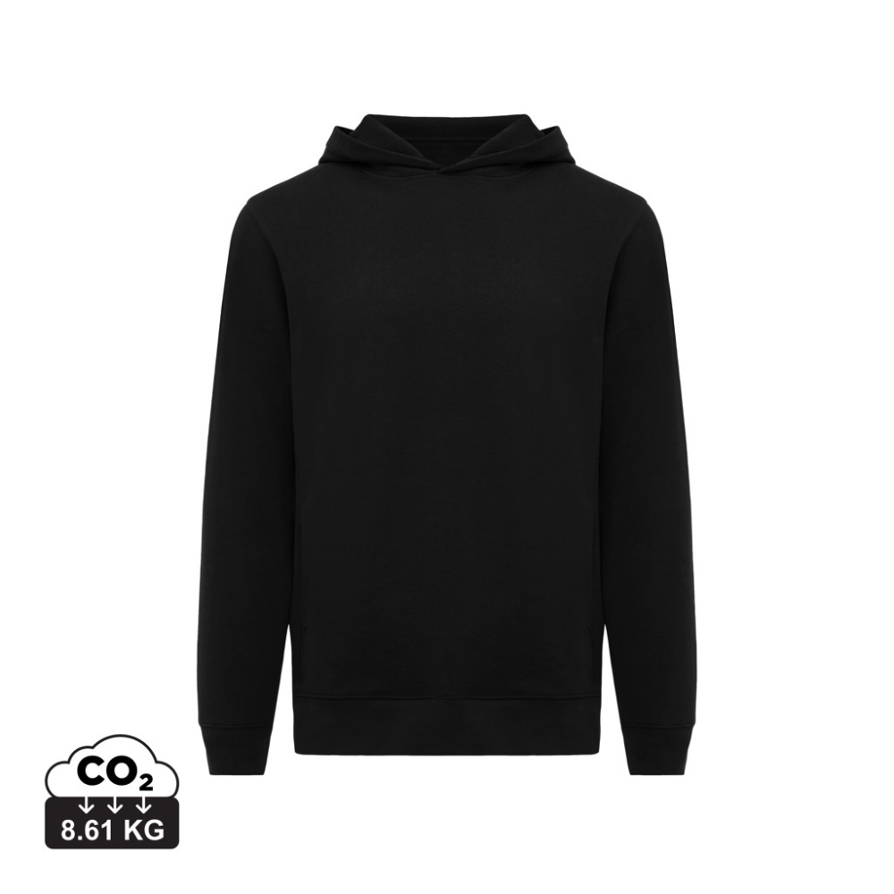 Logo trade promotional gifts picture of: Iqoniq Yengo recycled cotton hoodie with sidepockets