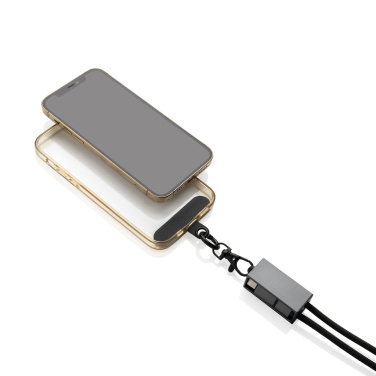 Logotrade promotional item picture of: Terra RCS recycled PET phone cord with dual charge cable