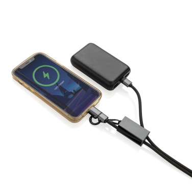 Logo trade corporate gifts picture of: Terra RCS recycled PET phone cord with dual charge cable