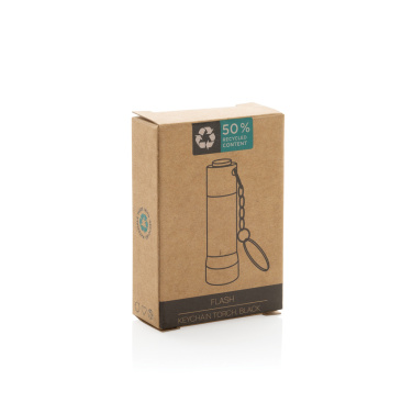 Logo trade promotional product photo of: Flash RCS recycled aluminium keychain torch