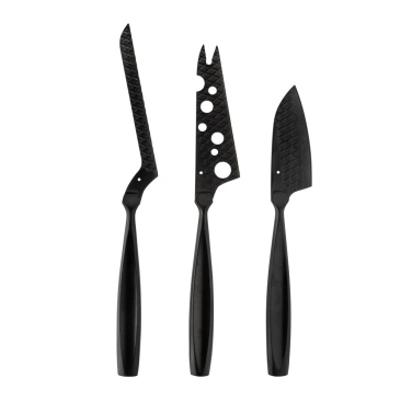 Logotrade promotional gift picture of: BOSKA Cheese Knife Set Monaco+ Black