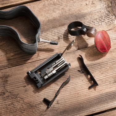 Logotrade promotional item image of: Set of bike tools MERAPI Schwarzwolf