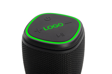 Logo trade promotional gifts image of: Bluetooth speaker HERMON Schwarzwolf