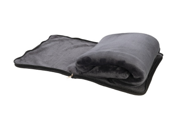Logo trade promotional product photo of: Blanket and pillow 2 in 1 AMIATA Schwarzwolf