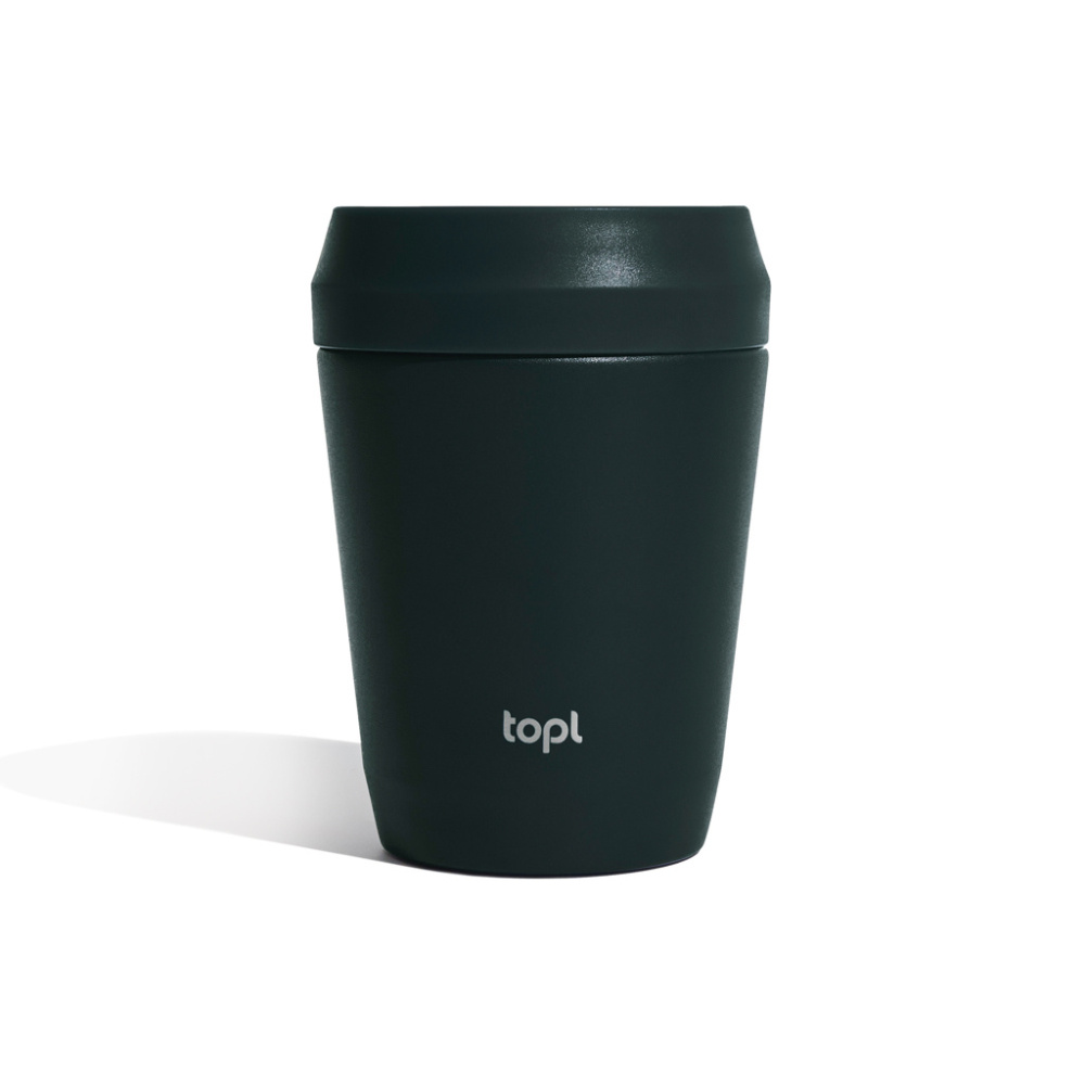 Logotrade advertising product picture of: Topl Recycled Steel To Go Tumbler Patented 360 Lid 235ml