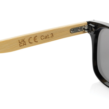 Logotrade promotional merchandise picture of: Prism RCS recycled plastic sunglasses with bamboo frame