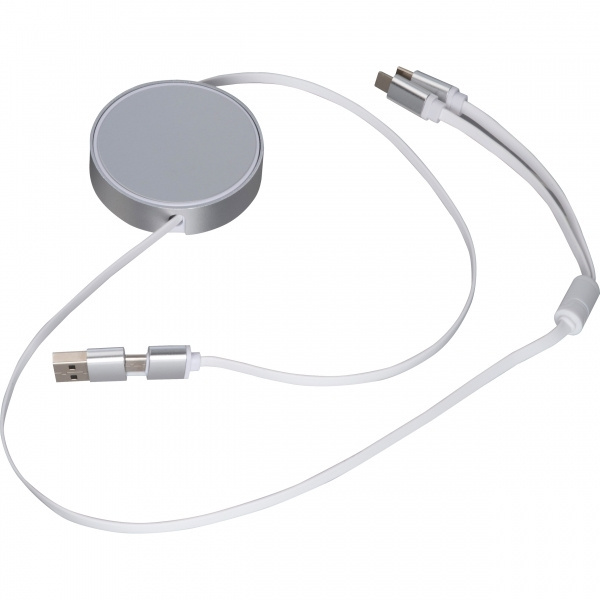 Logo trade advertising products image of: Charging cable made from recycled aluminum Ostend