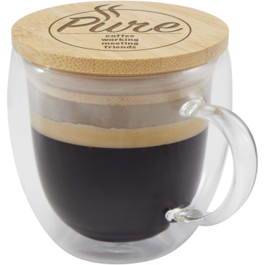 Logotrade promotional gift picture of: Lenora 250 ml glass cup with bamboo lid