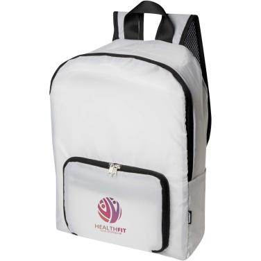 Logo trade advertising products picture of: EcoFold RPET foldable backpack 15L