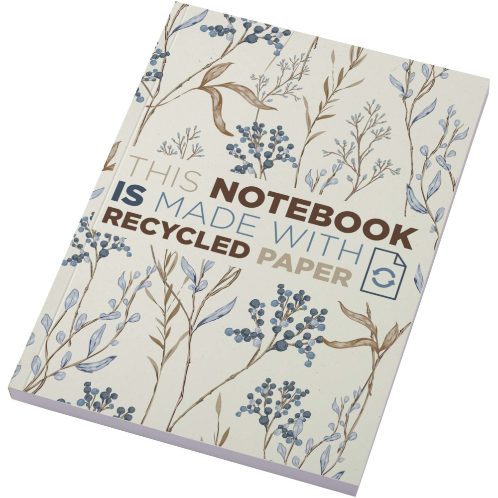 Logo trade promotional items picture of: Novella Austen A5 recycled soft cover notebook - 100 sheets