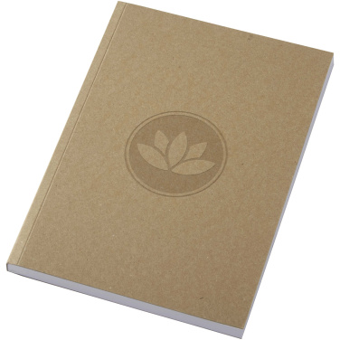 Logo trade promotional merchandise picture of: Novella Austen A5 recycled soft cover kraft notebook - 100 sheets