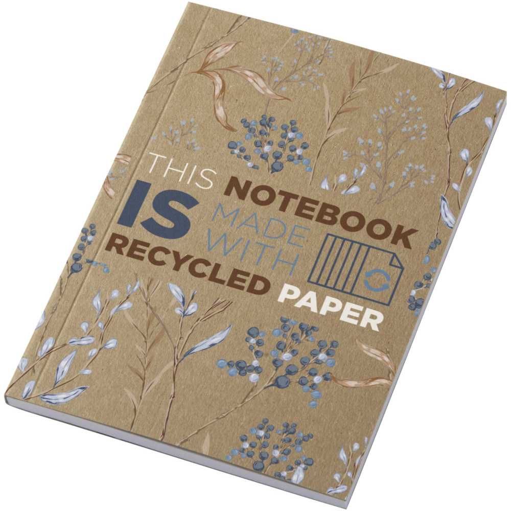 Logotrade promotional merchandise picture of: Novella Austen A6 recycled soft cover kraft notebook - 50 sheets