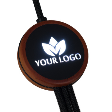 Logotrade promotional giveaway image of: Cable 3in1 with illuminated logo - LH-ZM04
