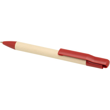 Logo trade promotional product photo of: Liliana sugarcane paper ballpoint pen (blue ink)