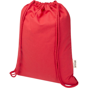 Logotrade corporate gift image of: Oregon Blend 140 g/m² GRS recycled drawstring bag 5L