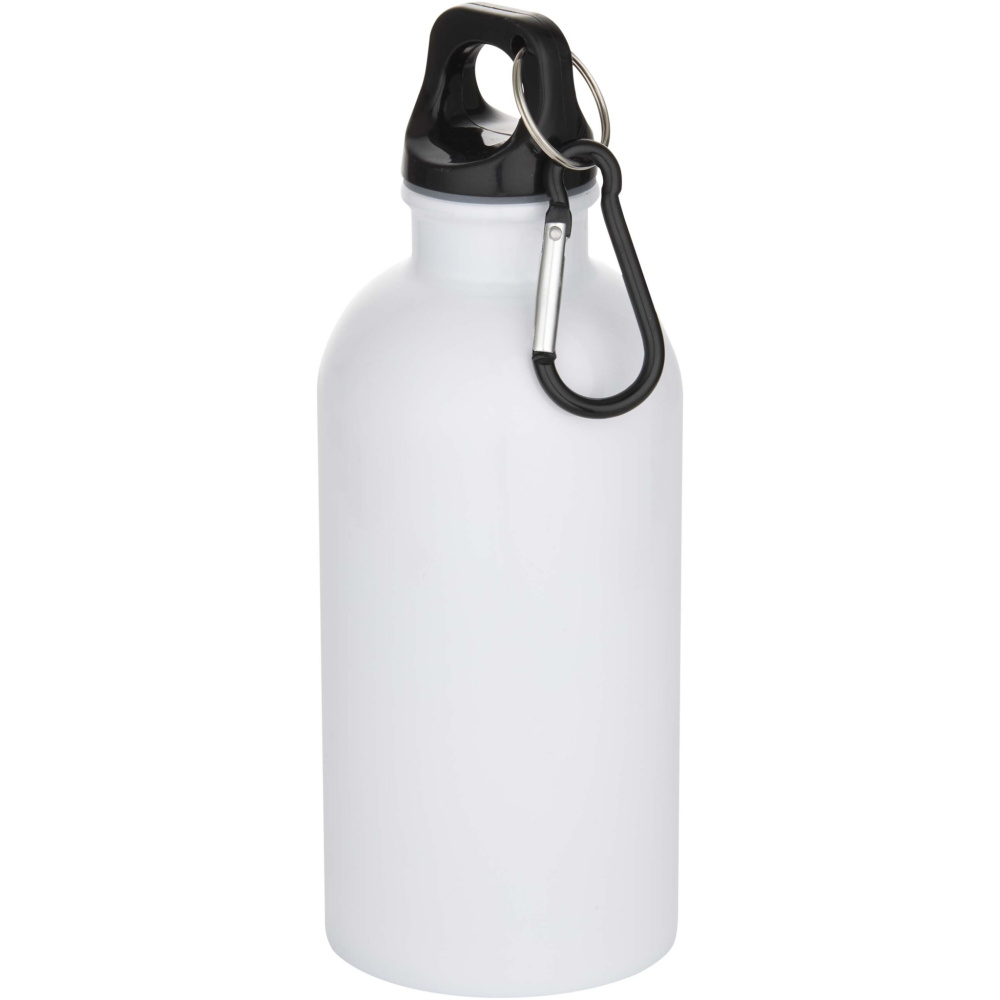 Logo trade corporate gift photo of: Oregon 400 ml sublimation RCS recycled single wall stainless steel water bottle with carabiner