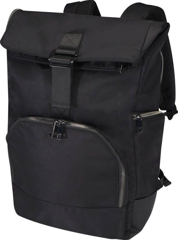 Logo trade promotional giveaway photo of: Rhine 15” GRS recycled rolltop backpack 18L