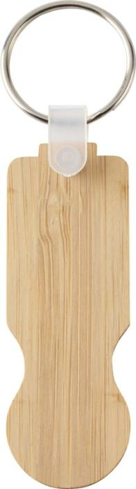 Logo trade promotional items picture of: Ronan bamboo trolley keychain