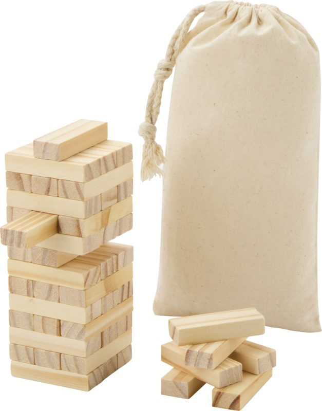 Logo trade promotional item photo of: Jumble wooden toppling tower game