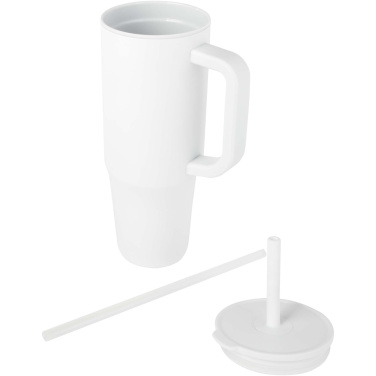 Logotrade business gifts photo of: Brady 900 ml RCS certified insulated tumbler with silicone straw