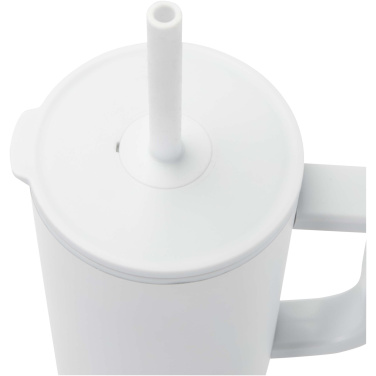 Logo trade promotional giveaways image of: Brady 900 ml RCS certified insulated tumbler with silicone straw