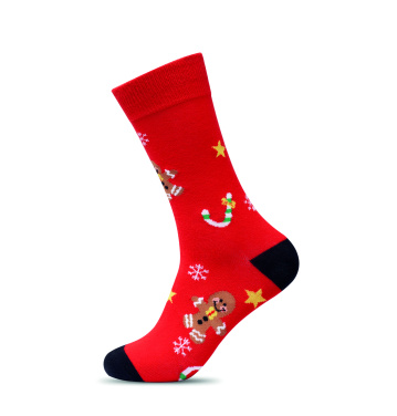 Logo trade corporate gift photo of: Pair of Christmas socks M