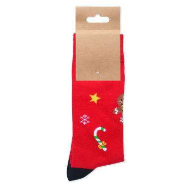 Logo trade promotional gift photo of: Pair of Christmas socks L