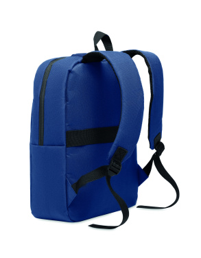 Logo trade promotional merchandise image of: Slim 15 inch laptop backpack made of 600D RPET polyester with a 210D lining and customizable printing
