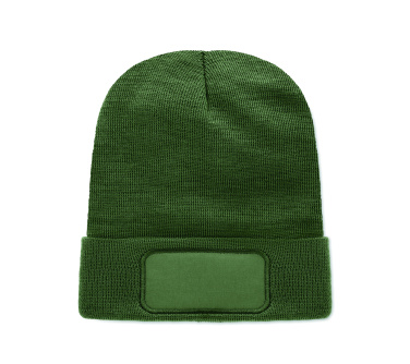 Logo trade promotional giveaway photo of: Unisex beanie RPET polyester