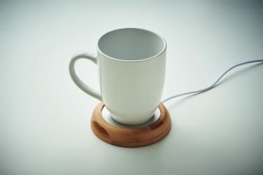 Logo trade business gift photo of: Bamboo mug warmer with USB