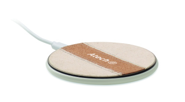Logotrade advertising product picture of: Cork wireless charger 15W
