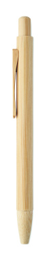 Logo trade promotional gifts image of: Bamboo automatic ball pen