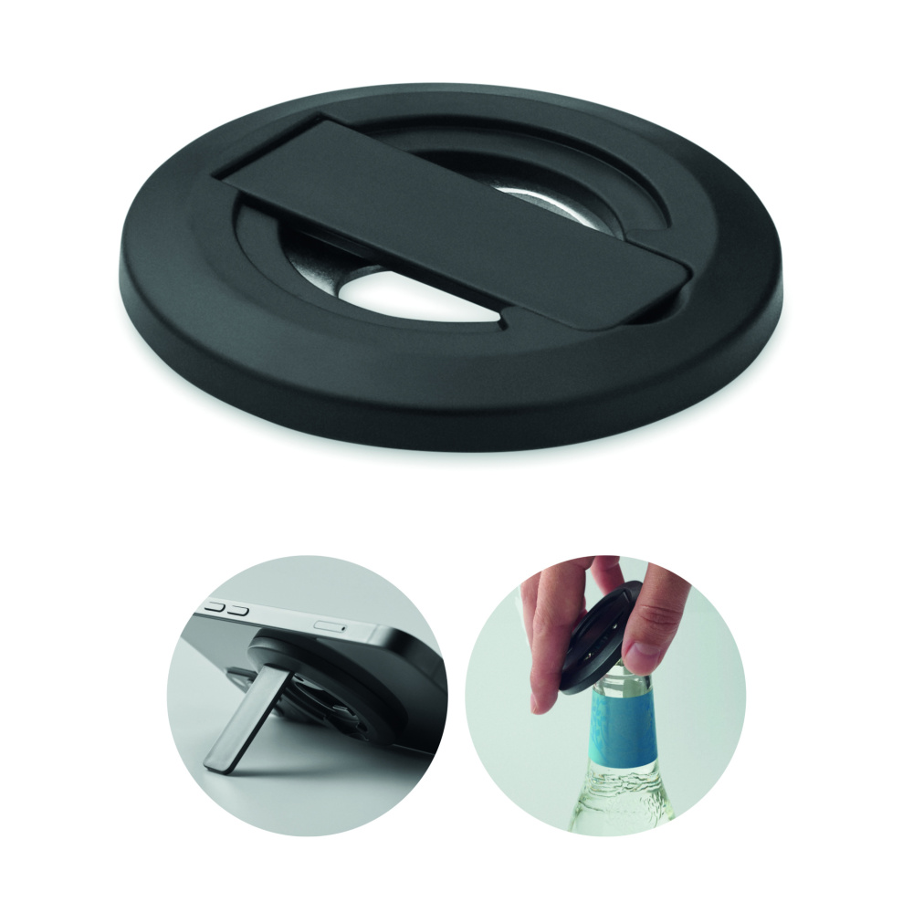 Logo trade promotional giveaways picture of: Phone holder and bottle opener