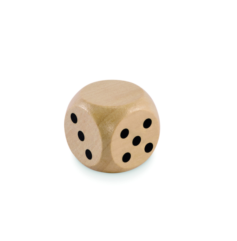 Logo trade promotional product photo of: Schima wooden dice 3cm dia