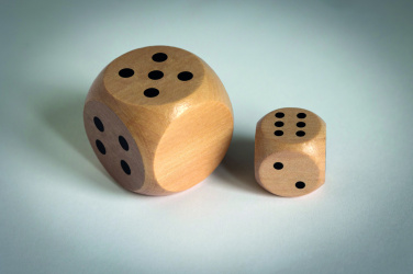 Logo trade promotional merchandise picture of: Schima wooden dice 3cm dia