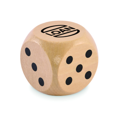 Logotrade corporate gift picture of: Schima wooden dice 5cm dia