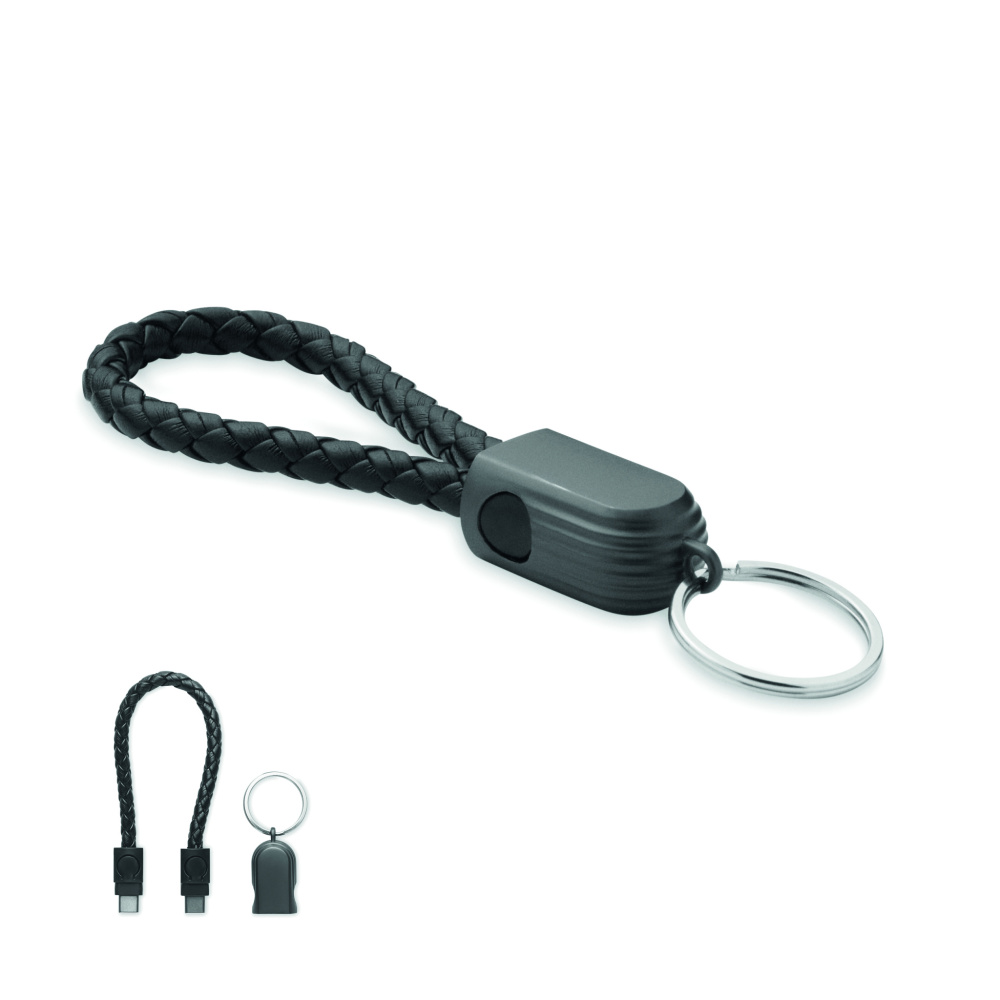 Logo trade promotional giveaways picture of: Key ring loop cable type-C