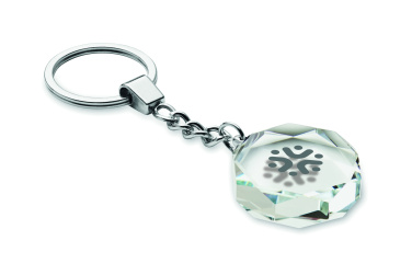 Logotrade promotional product image of: Glass round award key ring