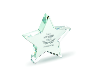 Logo trade business gifts image of: Glass star award