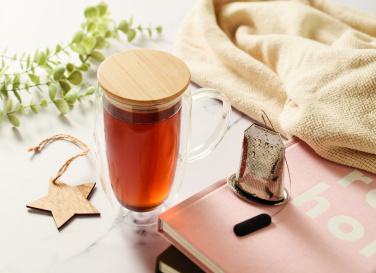 Logo trade promotional merchandise picture of: Double wall glass mug 450ml