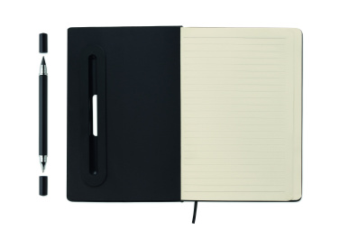 Logo trade promotional merchandise photo of: A5 notebook with phone holder