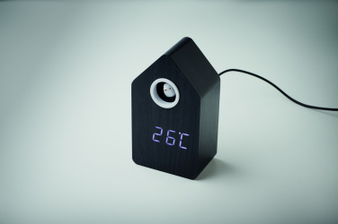 Logo trade promotional merchandise image of: MDF cuckoo alarm clock
