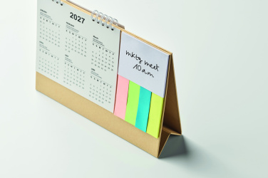 Logo trade promotional giveaways image of: Desk calendar with memo pad