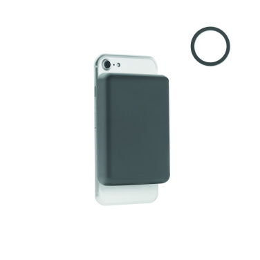 Logo trade advertising products image of: Magnetic wireless charger 15W powerbank 5000 mAh