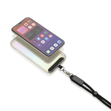 Logo trade promotional gifts picture of: LoopAmp RCS RPET adjustable phone wrist strap 60W cable