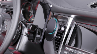 Logo trade advertising products image of: PowerCruze RCS rplastic 15W magnetic charging car holder