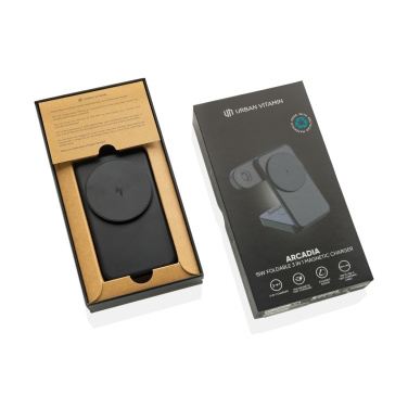Logotrade business gift image of: Urban Vitamin Arcadia RCS rplastic 15W 3in1 magnetic charger