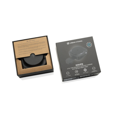 Logotrade promotional gift image of: Urban Vitamin Goleta 2-in-1 15W magnetic wireless charger