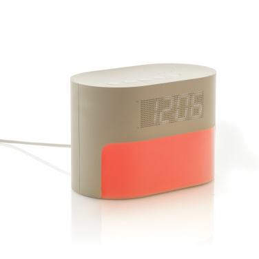 Logo trade promotional product photo of: LumaRise RCS reycled plastic white noise alarm clock