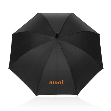 Logo trade promotional gift photo of: Swiss Peak Vero Aware™ RPET 25” umbrella w luxe handle